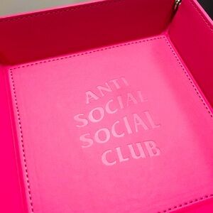 ASSC Pink Leather Tray